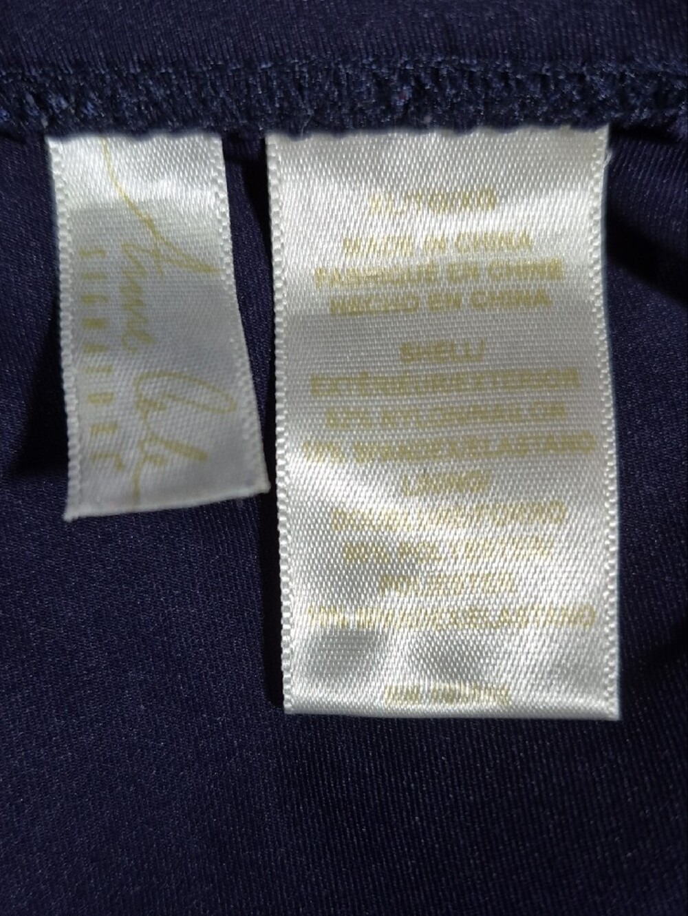 Anne Cole Navy Swim Top with Gold Logo Accent - Picture 6 of 6